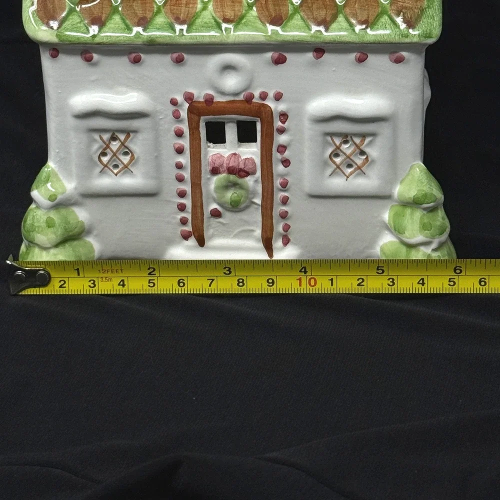 Disney Christmas Village Ceramic Cottage Hand Painted Spain Snow House Luminaria